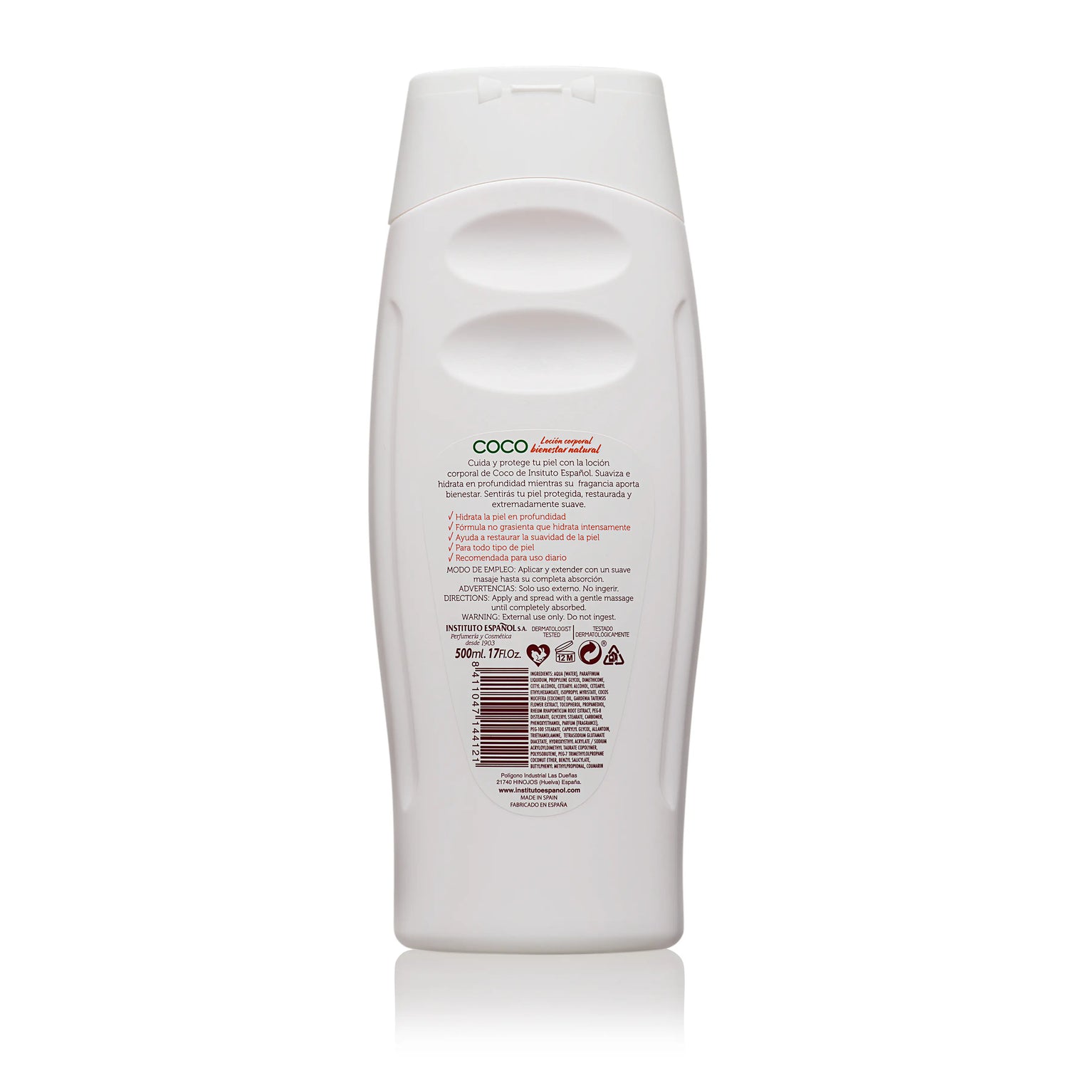 Instituto Español Lotion à la noix de coco - 500 Ml.