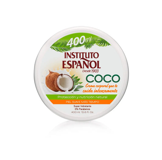 Instituto Español Pot de crème corporelle à la noix de coco - 400 Ml