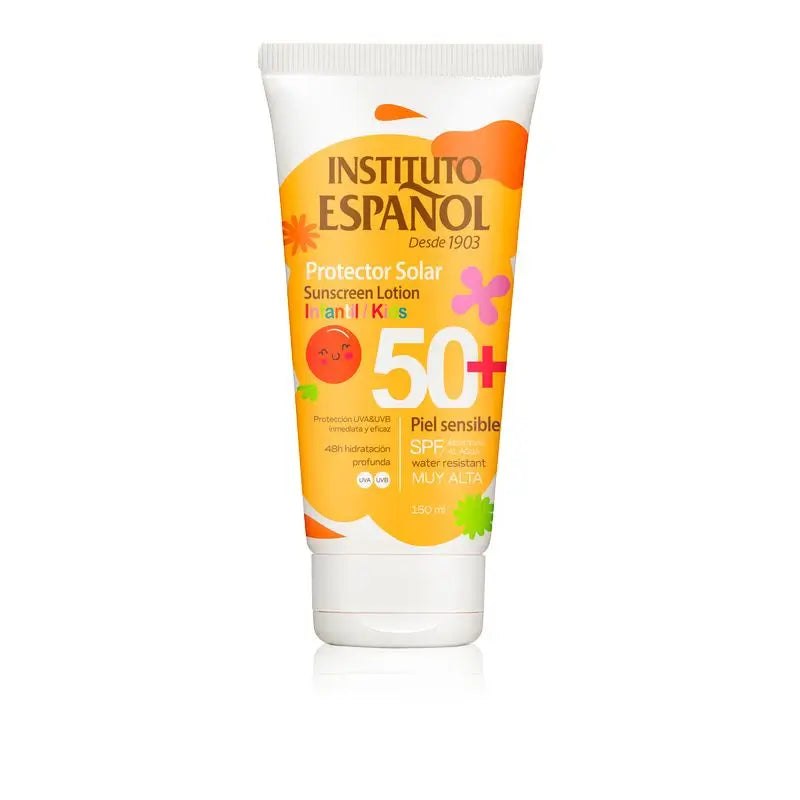 Tube de protection solaire pour enfants de l'Instituto Español Spf50+ 150Ml