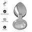 Intense Plug Anal Metal Aluminio Con Cristal Plata Talla L 