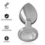 Intense Plug Anal Metal Aluminio Con Cristal Plata Talla S