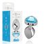 Intense Anal Plug Metal Aluminium Heart Blue Size S