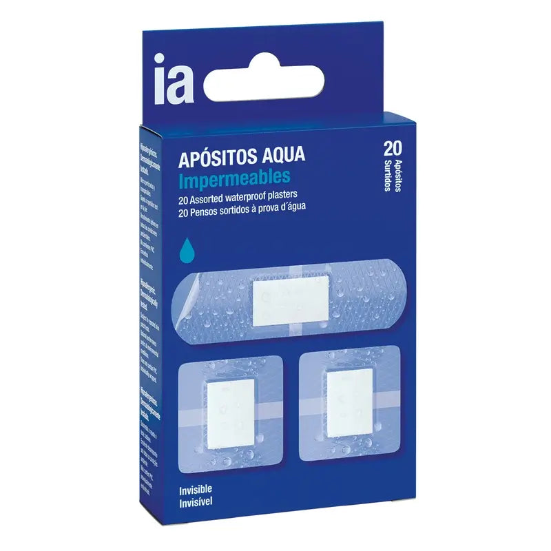 Assortiment de pansements Aqua d'Interapothek, 20 unités