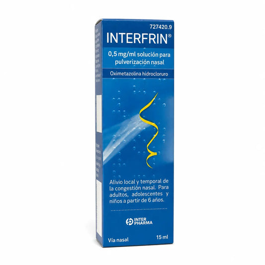 Interfrin 0,5 Mg/ml Solution pour pulvérisation nasale, 15 ml