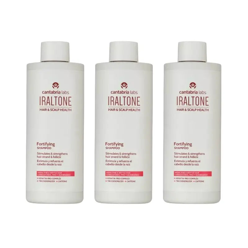 Iraltone Shampooing Fortifiant, Pack 3 X 400 Ml