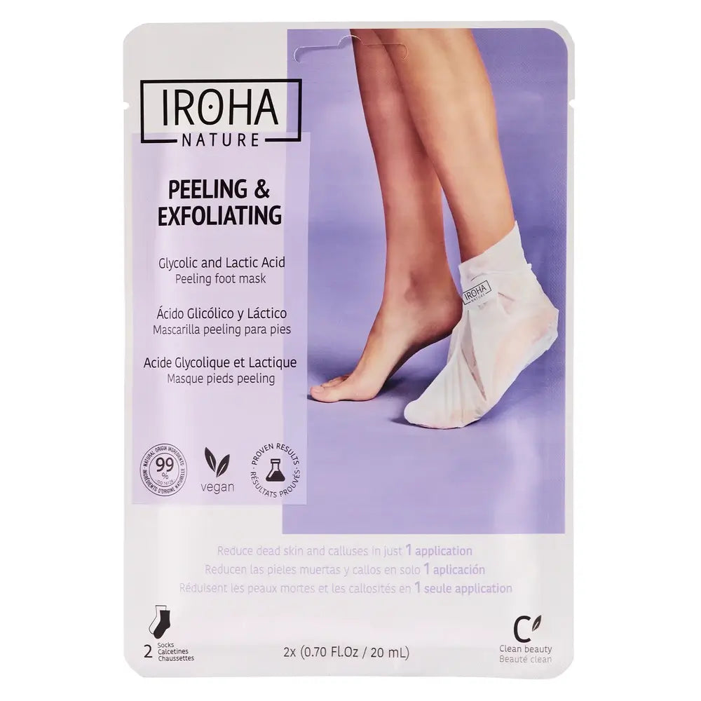 Masque gommant et exfoliant pour les chaussettes corporelles de Iroha Nature, 20 ml