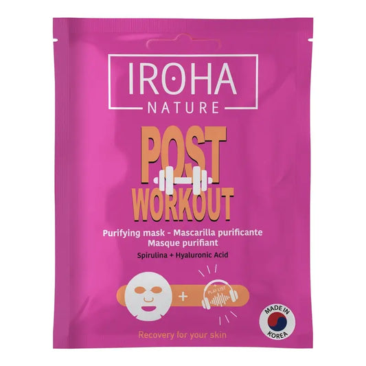 Iroha Nature Masque facial post-entraînement purifiant et apaisant, 1 unité
