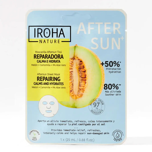 Iroha Nature Natural Extracts Aftersun Repairing Facial Mask, 20 Ml