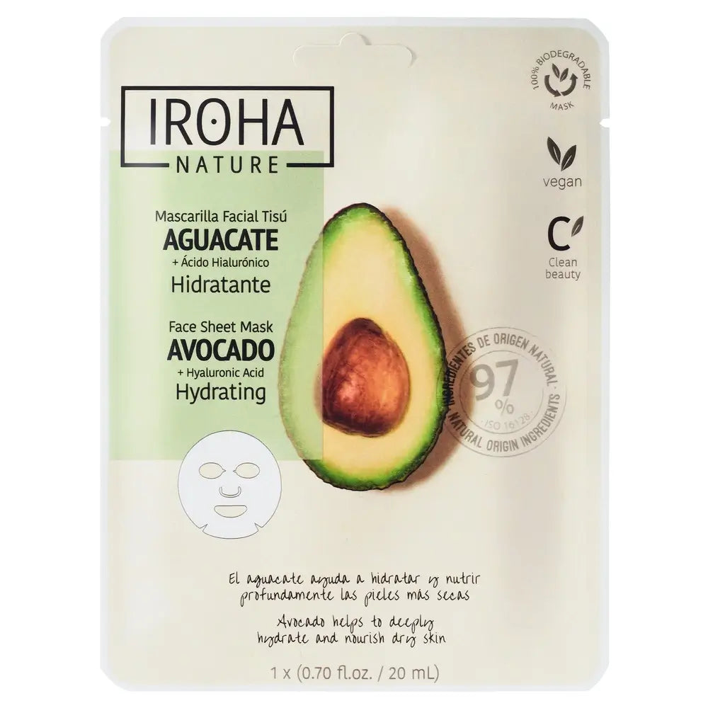 Iroha Nature Natural Extracts Avocado Moisturising Face Mask, 20 Ml