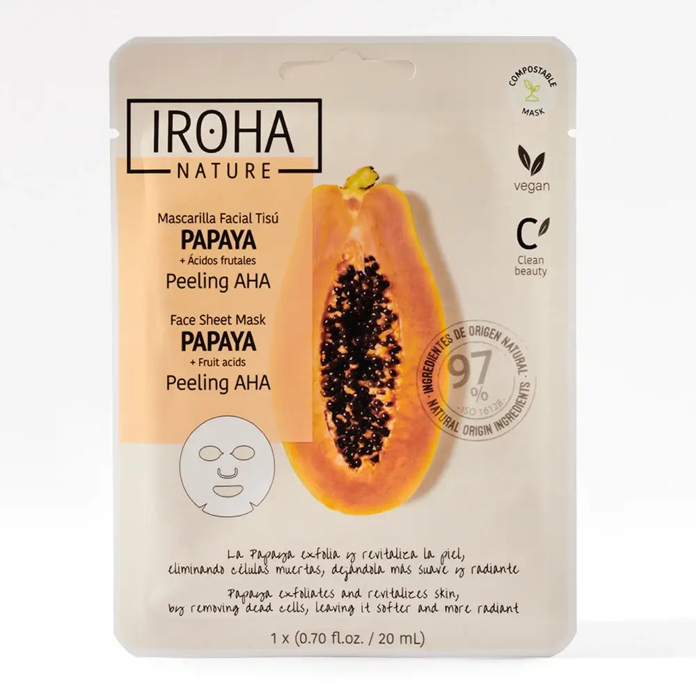 Iroha Nature Natural Extracts Aha Peeling Facial Mask, 20 Ml