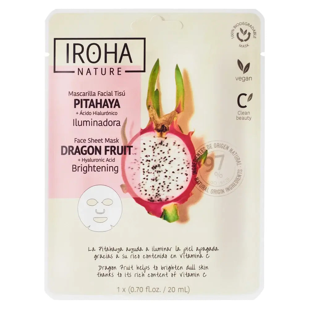 Iroha Nature Natural Extracts Brightening Pitahaya Facial Mask, 20 Ml
