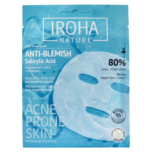 Masque facial anti-imperfections pour peaux grasses de Iroha Nature, 20 ml