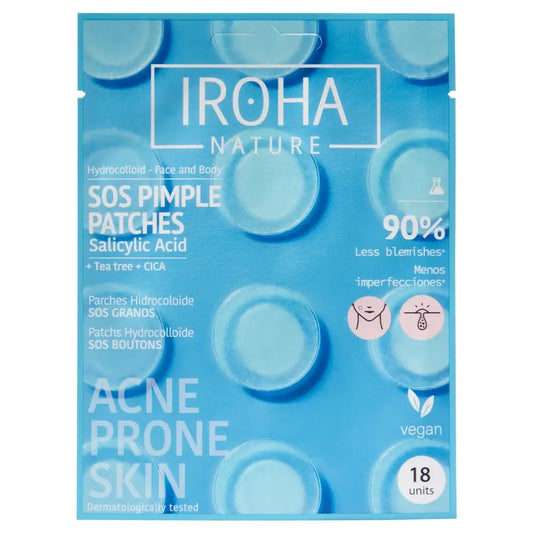 Iroha Nature Sos Pimples Patches - Acide salicylique, 18 pcs.