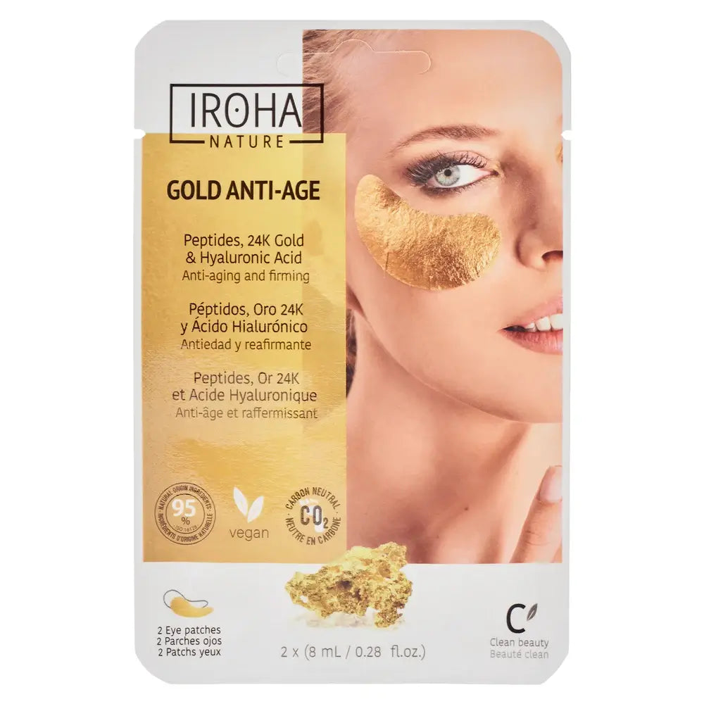 Iroha Nature Well Aging Foil Patchs anti-âge pour les yeux, 8 Ml
