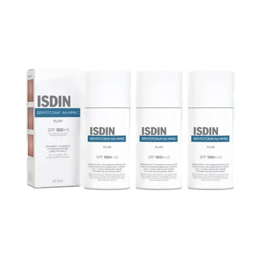 Isdin Fotoprotector Eryfotona AK-NMSC Fluid SPF 100+, 3x50 ml