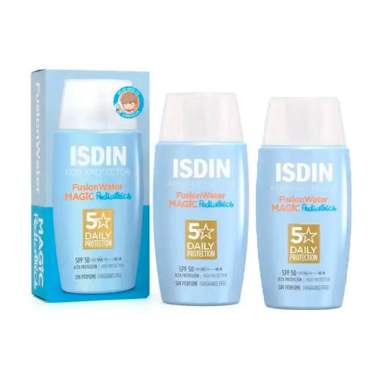 Isdin Fotoprotector Fusion Water Pediatrics SPF 50, paquet de 2 x 50 ml