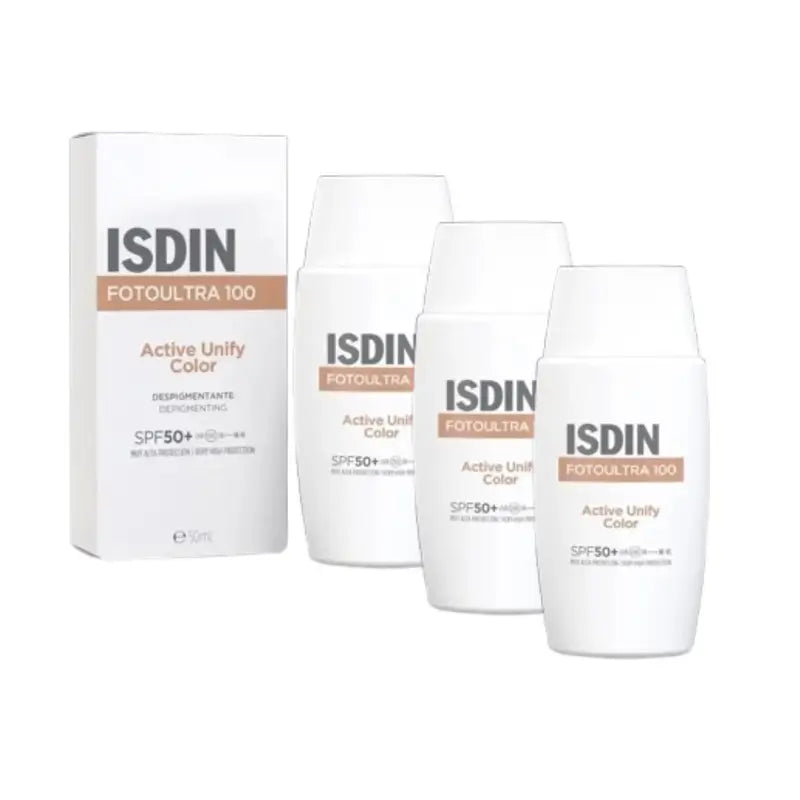Isdin Fotoultra Active Unify With Colour Spf 50+, 3X50 Ml