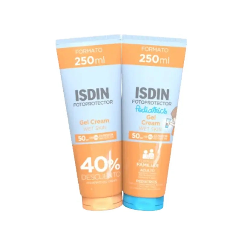 Isdin Fotoprotector Pack Duo Gel Crème + Pédiatrie 250Ml 40% de réduction