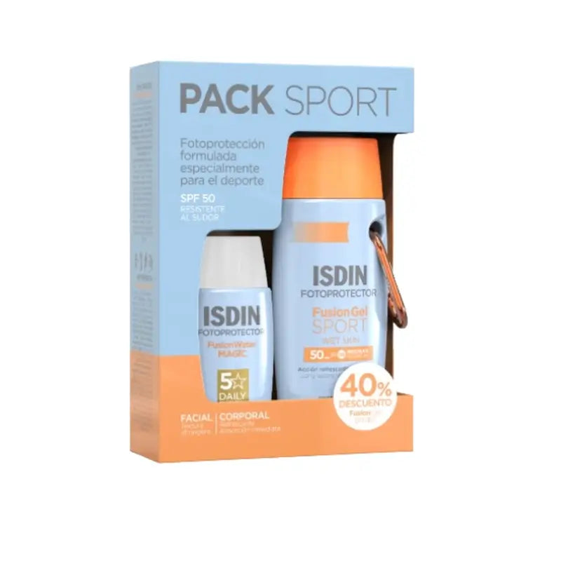 Isdin Fotoprotector Pack Sport Fwm + Fusion Gel Sport 40%.