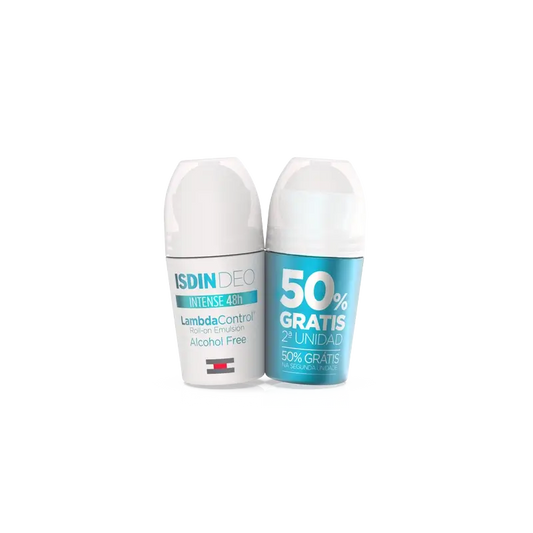 Isdin Lambda Control Duplo Déodorant Roll-On Emulsion Sans Alcool 2 x 50 Ml