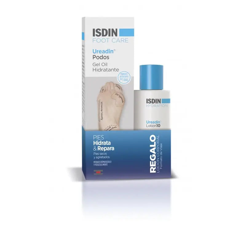 Isdin Ureadin Podos Moisturising Oil Gel 75Ml + Free Ureadin Lotion 10 100Ml
