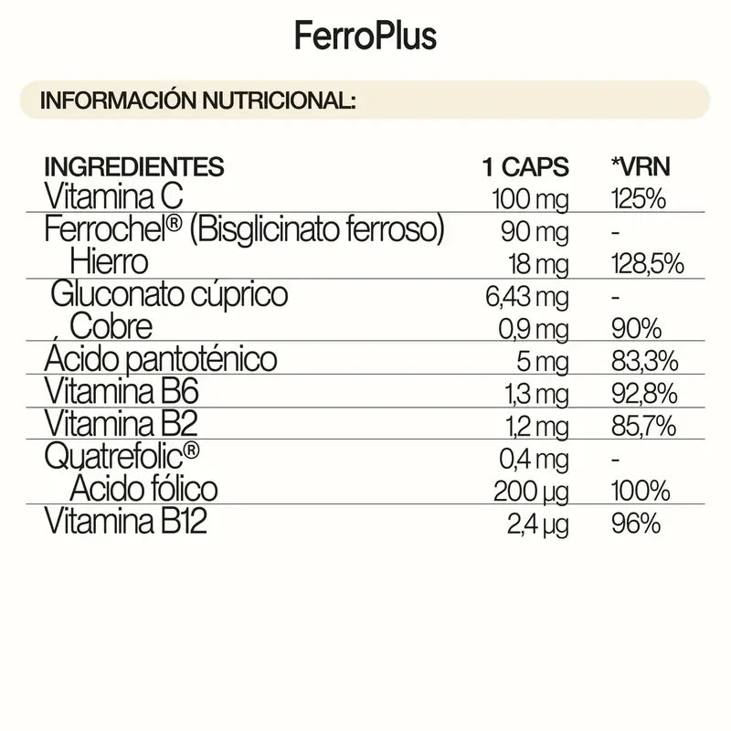 Ivb Wellness Lab FerroPlus, 90 gélules
