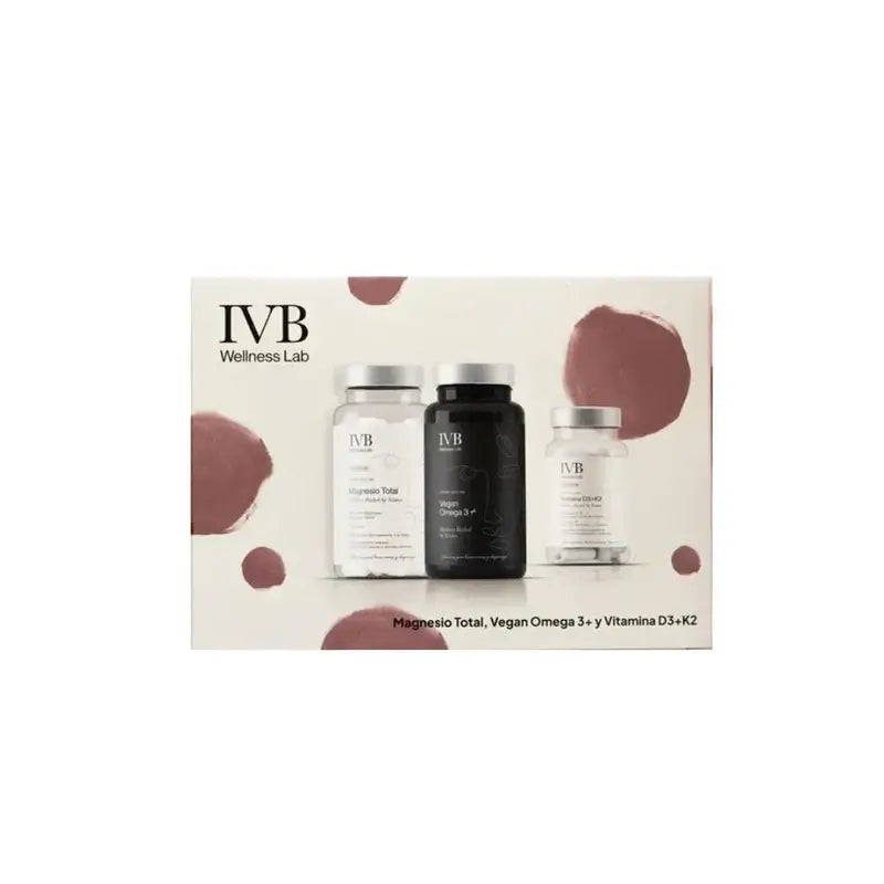 Ivb Welness Lab 60 Pack Essentials (Total Magnesium, Vegan Omega 3+, Vitamin D3+K2) Capsules Per Bottle , 60 capsules