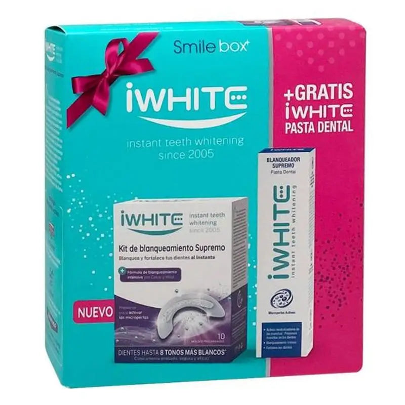 Kit Iwhite Supreme Pack, 10 moules + 75 ml de pâte, coffret cadeau