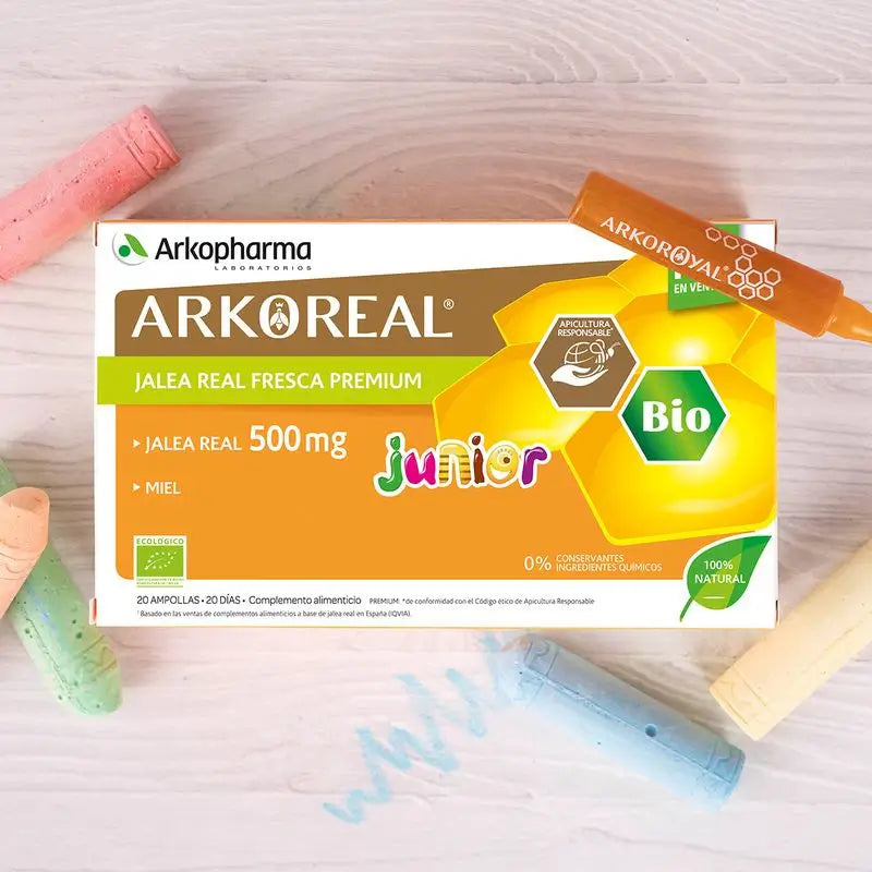 Arkoreal Gelée Royale 500mg Bio Junior 20 Ampoules Arkopharma