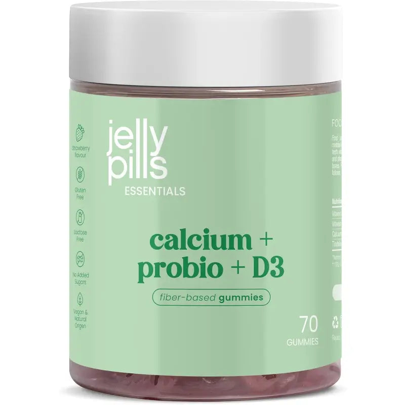 Gélules gélifiées Caclium+D3+K2+Propbio à la fraise, 70 unités