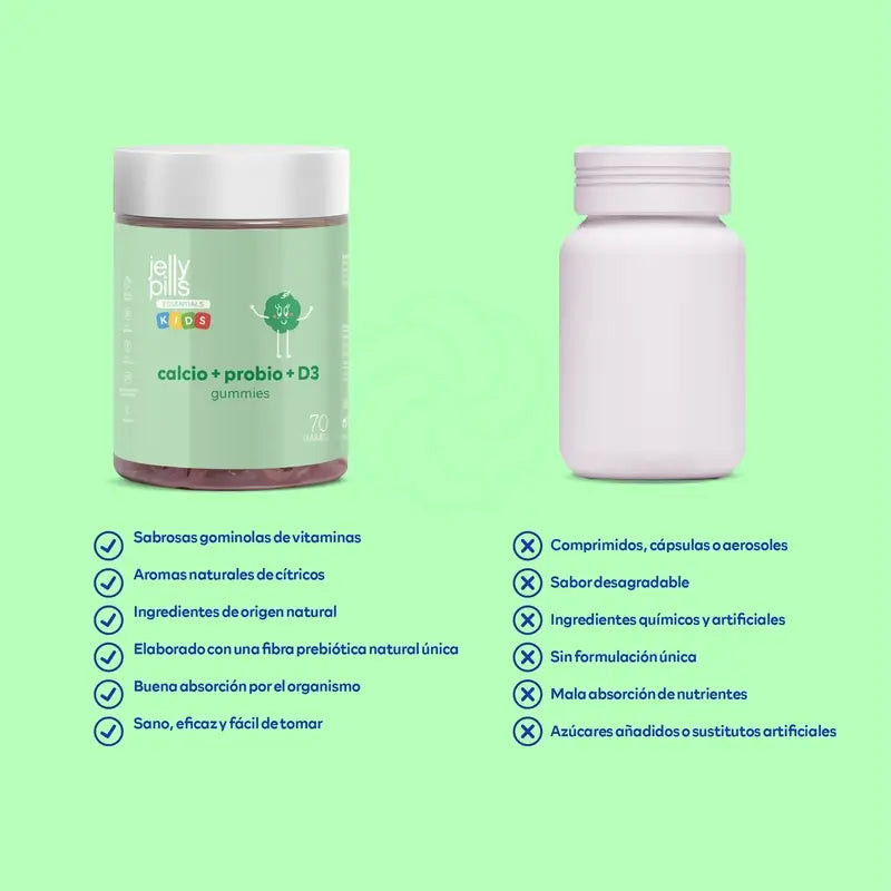Jelly Pills Caclium+D3+K2+Propbio Kids , 70 gommes