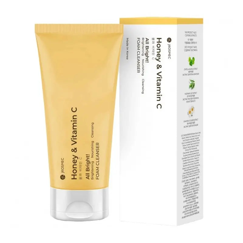 Jkosmec All Bright Honey And Vitamin C Foam Cleanser , 180 ml