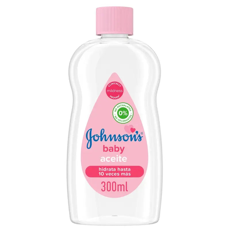 Johnson's Baby Regular Oil, laisse la peau douce et saine, idéale pour les peaux délicates, 300 ml