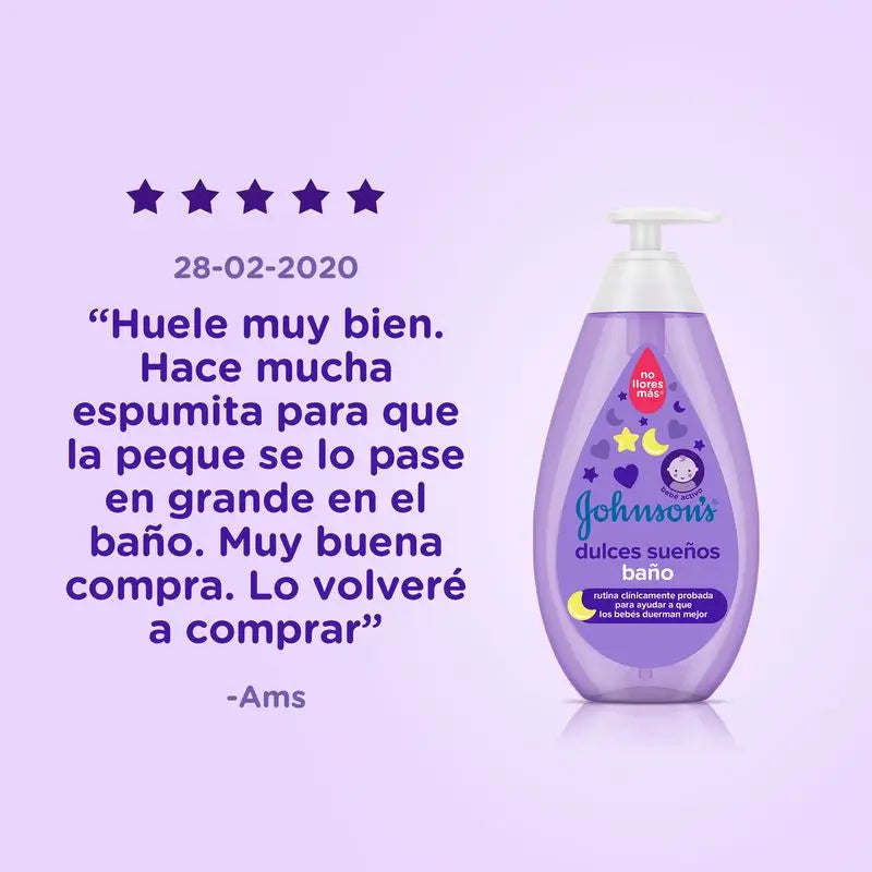 Gel de bain doux pour la peau de Johnson's Baby Sweet Dreams, usage quotidien, 750 ml