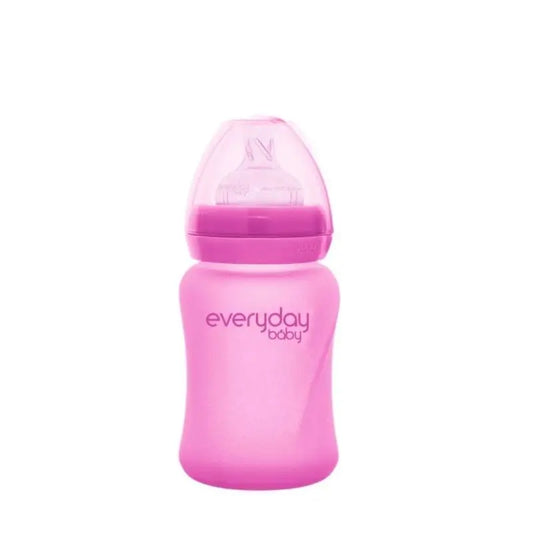 Joykids Biberon en verre 150Ml Fuchsia Thermos Everyday Baby