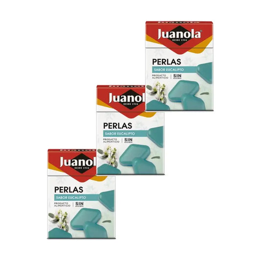 Juanola Perles balsamiques à l'eucalyptus, lot de 3 x 25 g