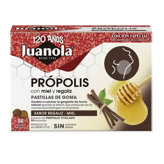 Juanola Propolis Miel de Réglisse 72Gr, 36 unités