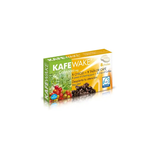 Kafewake Caffeine Chewing Gum, 8 units