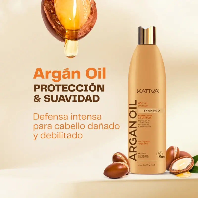 Kativa Argan Olive Peptides Shampooing, 500 ml
