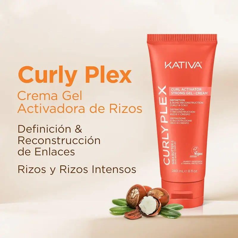 Kativa Curly Plex Curl Activator Strong Gel Cream , 240 ml