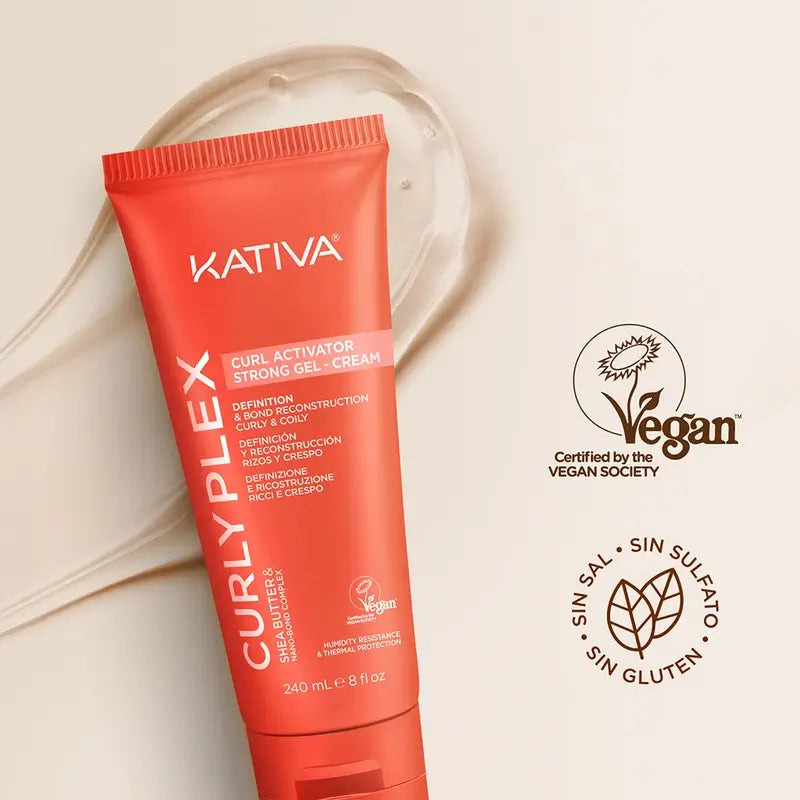 Kativa Curly Plex Curl Activator Strong Gel Cream , 240 ml