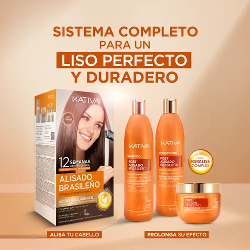 Kit de lissage brésilien Kativa Post, 3 pièces