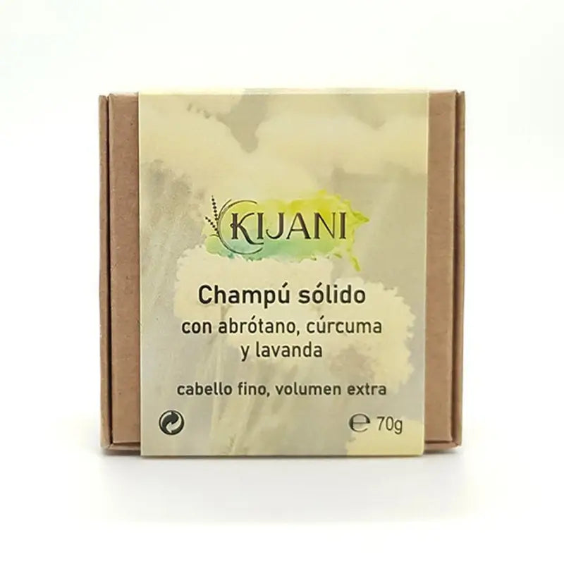 Kijani Shampooing solide pour cheveux fins 70Gr.