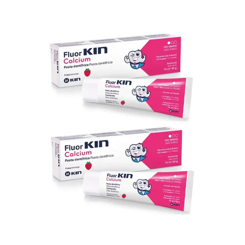 KIN FluorKIN Pâte Calcique Pack 2 x 75 ml