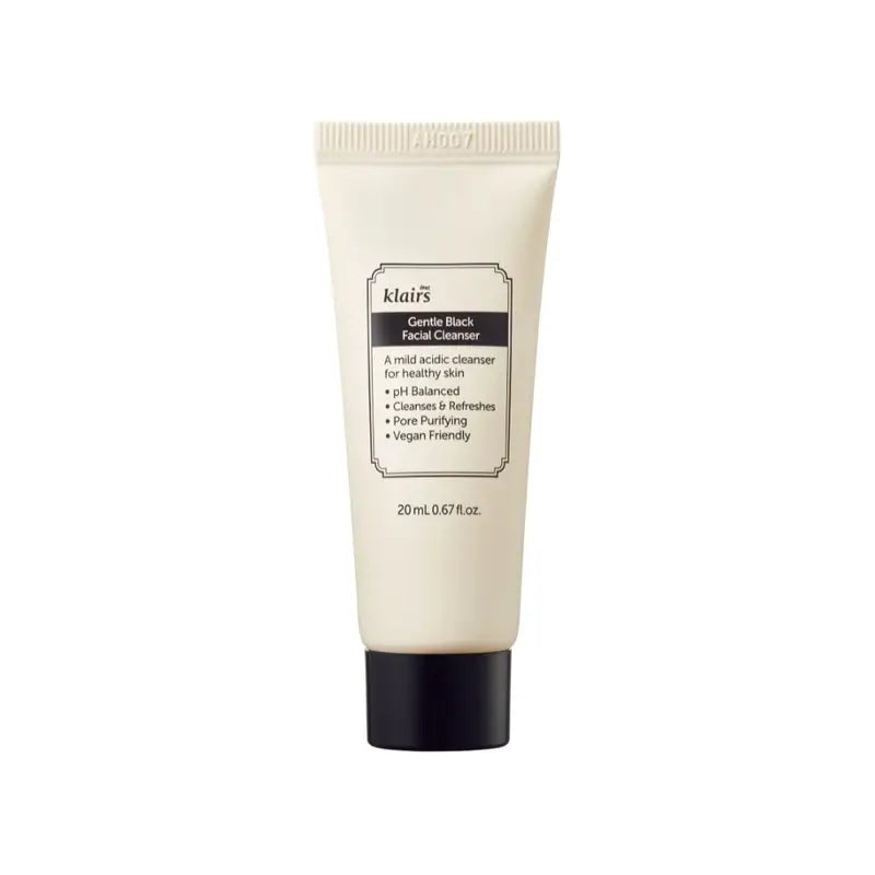 Klairs Nettoyant doux pour le visage noir, 20 ml