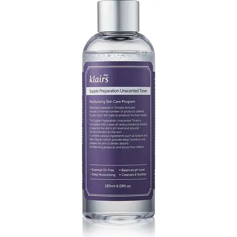 Klairs Supple Preparation Tonique non parfumé, 180 ml
