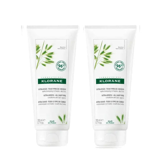 Klorane Baume Après Shampooing Lait d'Avoine, 2X200 Ml