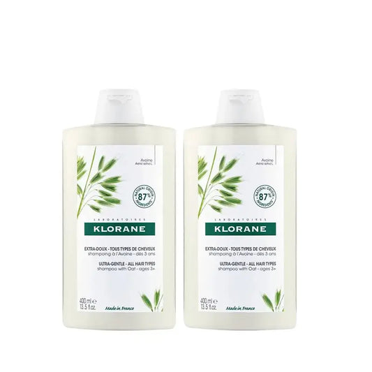 Klorane Shampooing à l'avoine, 2X400 Ml