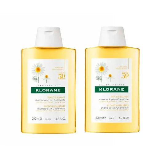 Klorane Shampooing à la Camomille Nettoie et Eclaire, 2X200 Ml