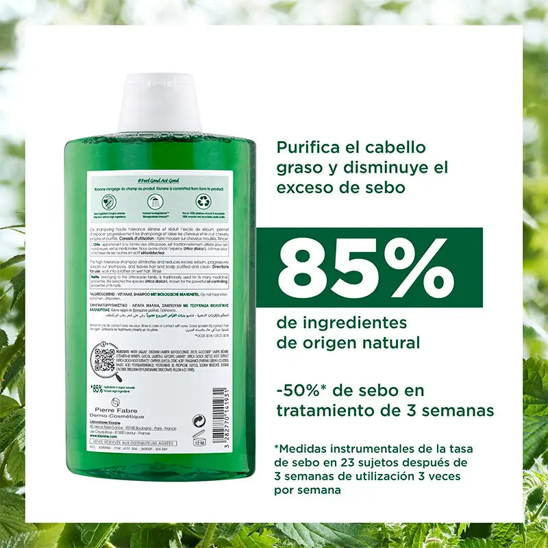Klorane Nettle Shampoo 400 ml